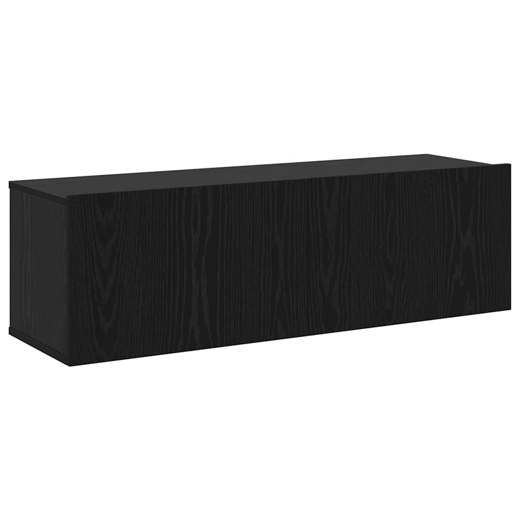 Set mobile TV 3 pcs Rovere Nero Legno multistrato