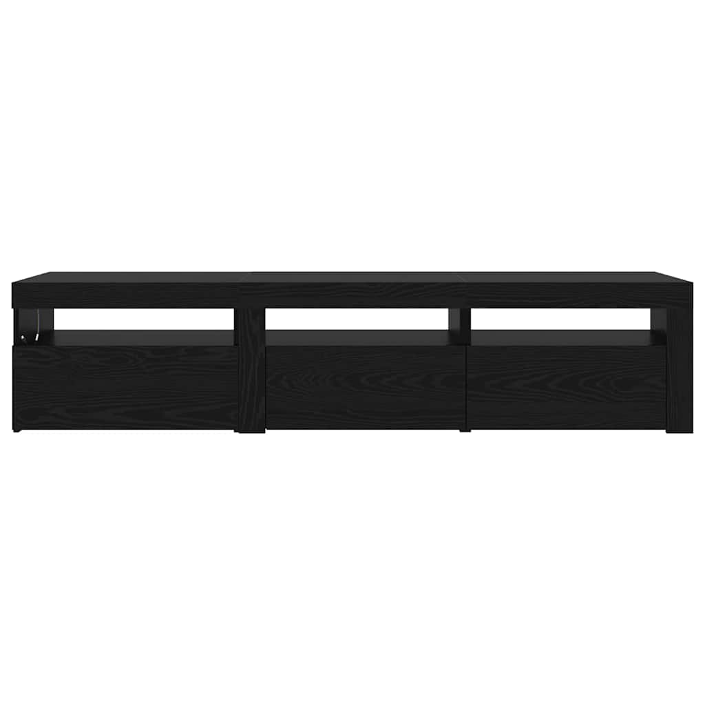 Mobile TV 2 pcs Rovere Nero 180 x 35 x 40 cm Legno multistrato