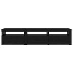 Mobile TV 2 pcs Rovere Nero 180 x 35 x 40 cm Legno multistrato