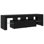 Mobile TV con LED 3 pcs Rovere Nero 290 x 36,5 x 40 cm