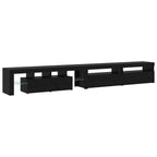Mobile TV con LED 3 pcs Rovere Nero 290 x 36,5 x 40 cm