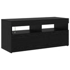 Mobile TV 2 pcs Rovere Nero 210 x 35 x 40 cm Legno multistrato