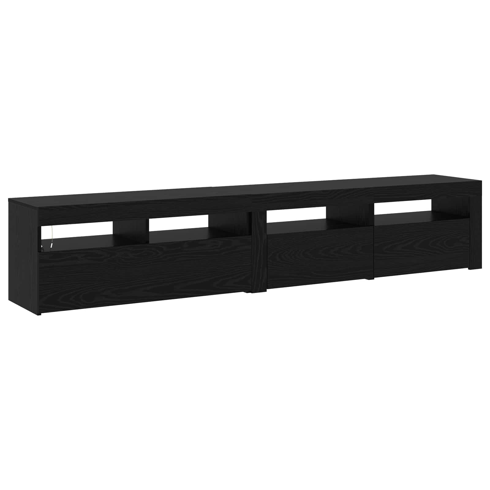 Mobile TV 2 pcs Rovere Nero 210 x 35 x 40 cm Legno multistrato