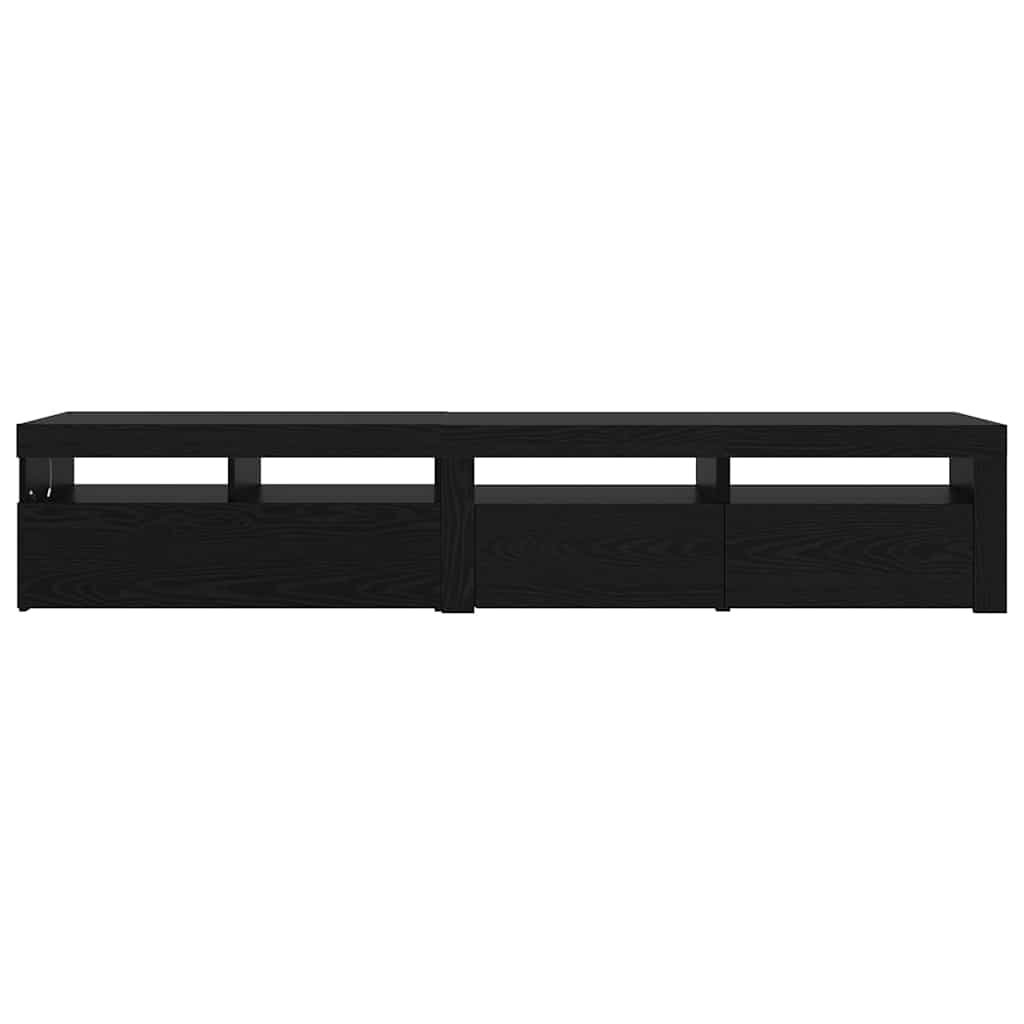 Mobile TV 2 pcs Rovere Nero 210 x 35 x 40 cm Legno multistrato