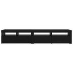 Mobile TV 2 pcs Rovere Nero 210 x 35 x 40 cm Legno multistrato