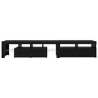 Mobile TV con LED 2 pcs Rovere Nero 230 x 36,5 x 40 cm
