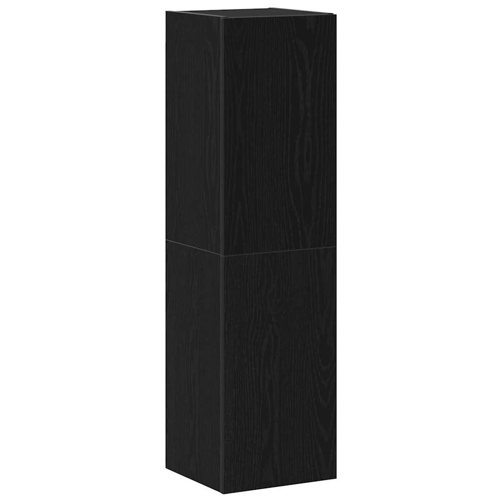 Set mobile TV 4 pcs Rovere Nero Legno multistrato