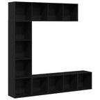 Libreria 3 pcs Rovere Nero 36 x 30 x 143 cm Legno multistrato