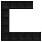 Libreria 3 pcs Rovere Nero 36 x 30 x 143 cm Legno multistrato