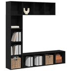 Libreria 3 pcs Rovere Nero 36 x 30 x 143 cm Legno multistrato