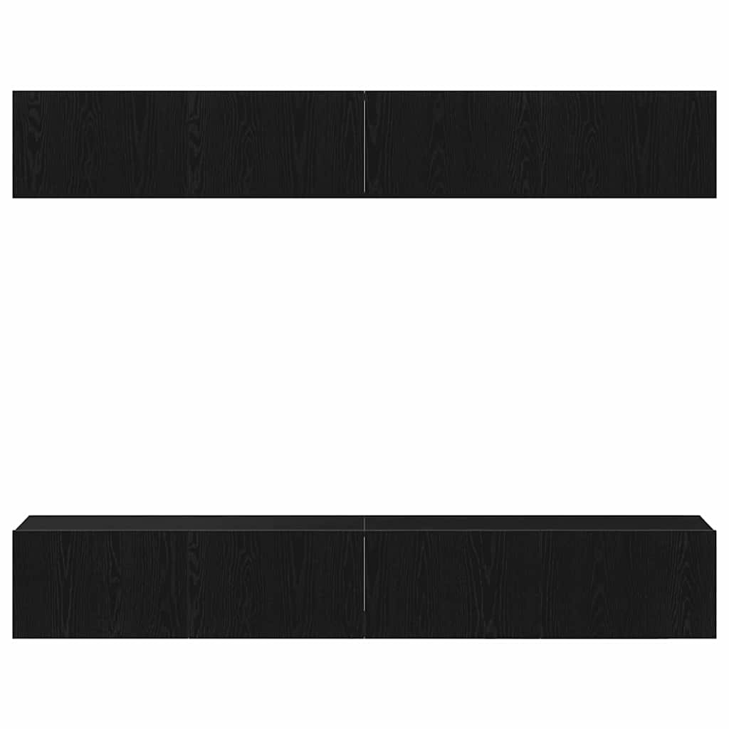 Set mobile TV 4 pcs Rovere Nero 100 x 30 x 30 cm