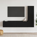 Set mobile TV 4 pcs Rovere Nero 130,5 x 30 x 140 cm