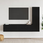 Set mobile TV 4 pcs Rovere Nero 130,5 x 30 x 140 cm