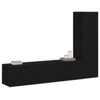Set mobile TV 4 pcs Rovere Nero 130,5 x 30 x 140 cm