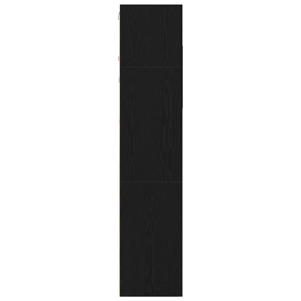 Set mobile TV Montaggio a parete Rovere Nero Legno multistrato