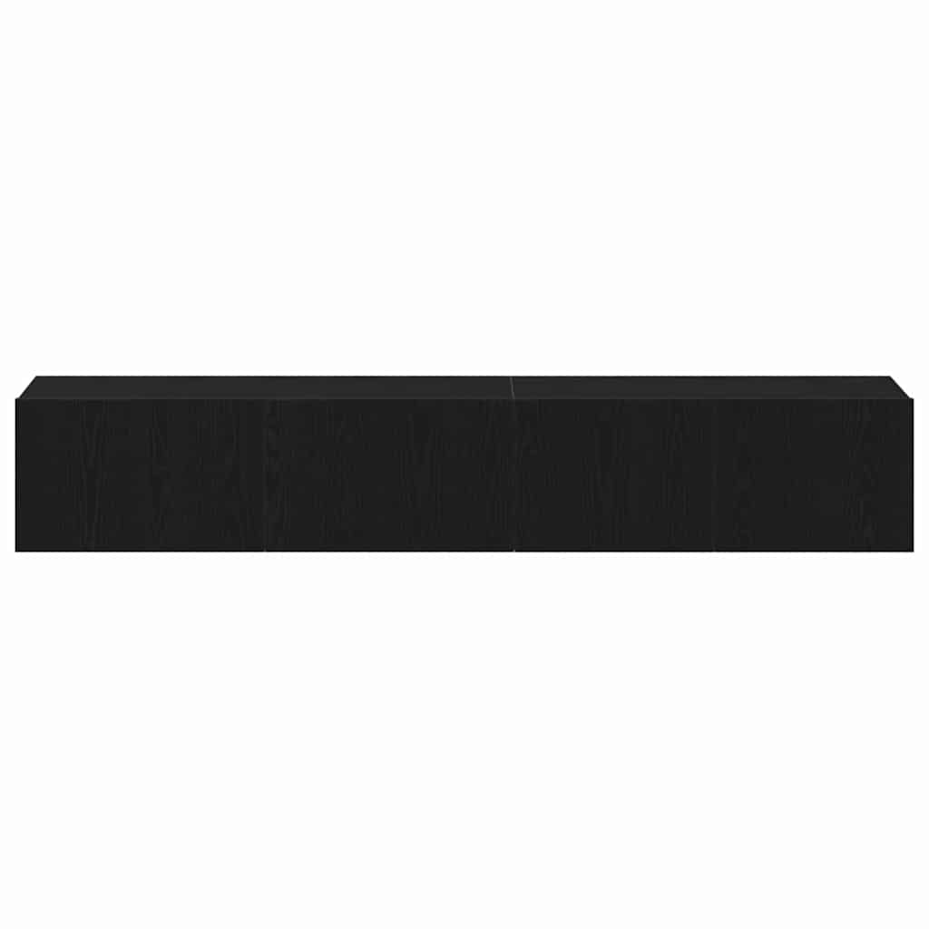 Set mobile TV 2 pcs Rovere Nero Legno multistrato