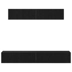 Set mobile TV 4 pcs Rovere Nero Legno ingegnerizzato