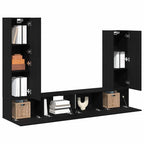Set mobile TV 6 pcs Rovere Nero Legno multistrato