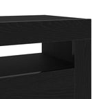 Armadio da Notte Rovere Nero 60 x 35 x 40 cm Legno multistrato