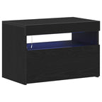 Armadio da Notte Rovere Nero 60 x 35 x 40 cm Legno multistrato