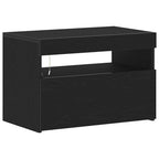 Armadio da Notte Rovere Nero 60 x 35 x 40 cm Legno multistrato