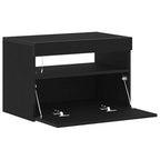 Armadio da Notte Rovere Nero 60 x 35 x 40 cm Legno multistrato