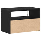 Armadio da Notte Rovere Nero 60 x 35 x 40 cm Legno multistrato