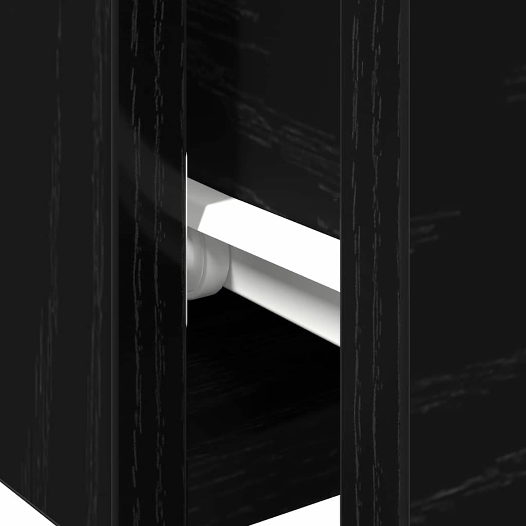 Mobile a muro con cassetto 2 pcs Rovere Nero