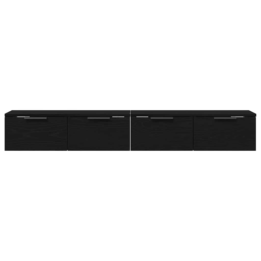 Mobile a muro con cassetto 2 pcs Rovere Nero