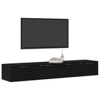 Mobile a muro con cassetto 2 pcs Rovere Nero