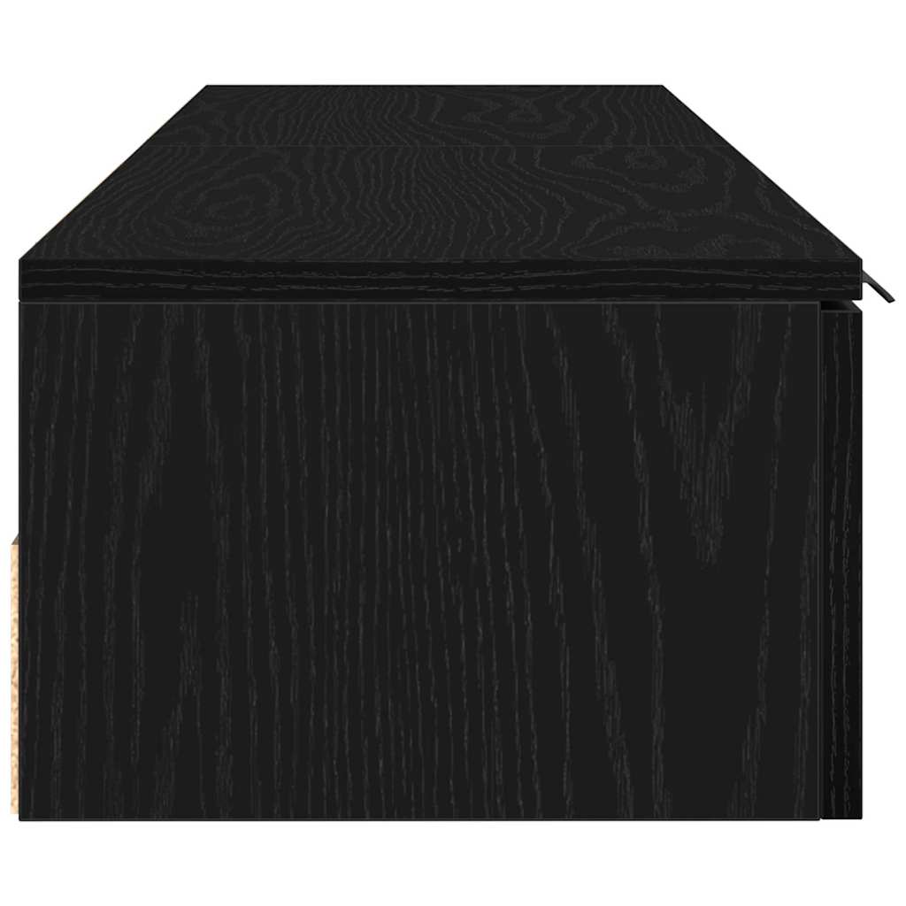 Mobile a muro con cassetto 2 pcs Rovere Nero