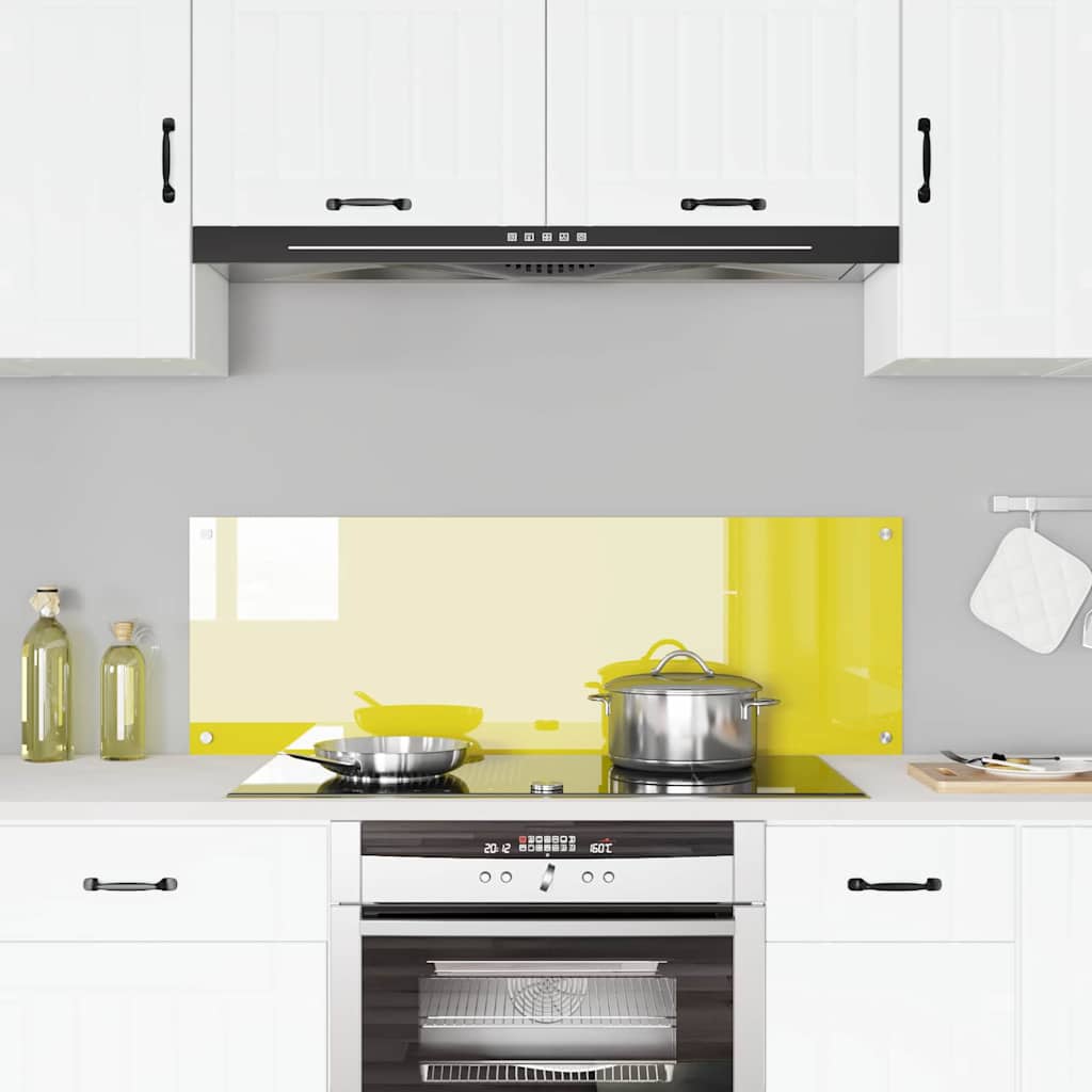 Schienale da cucina Giallo 120 x 40 cm vetro temperato
