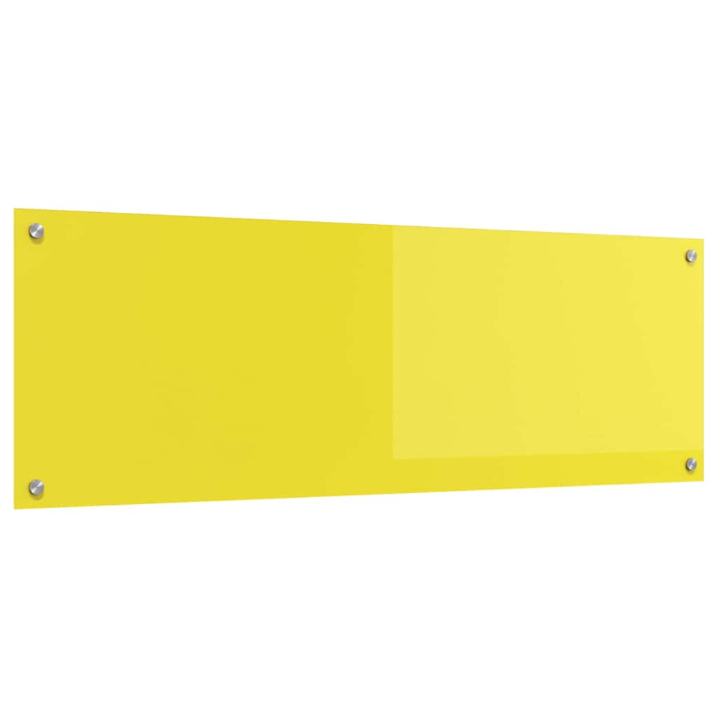 Schienale da cucina Giallo 120 x 40 cm vetro temperato