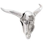 Teschio di toro Argento 49 x 10 x 36 cm Alluminio