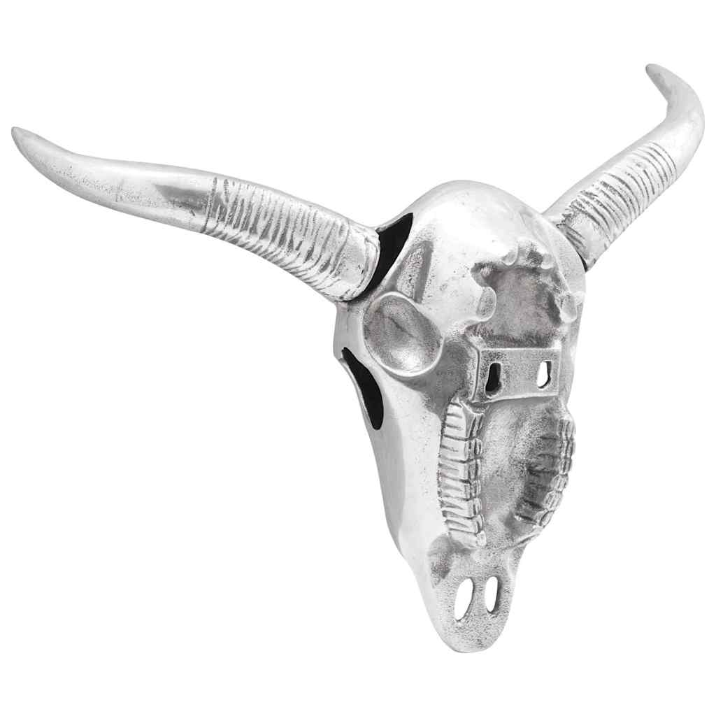 Teschio di toro Argento 34 x 13 x 53 cm Alluminio