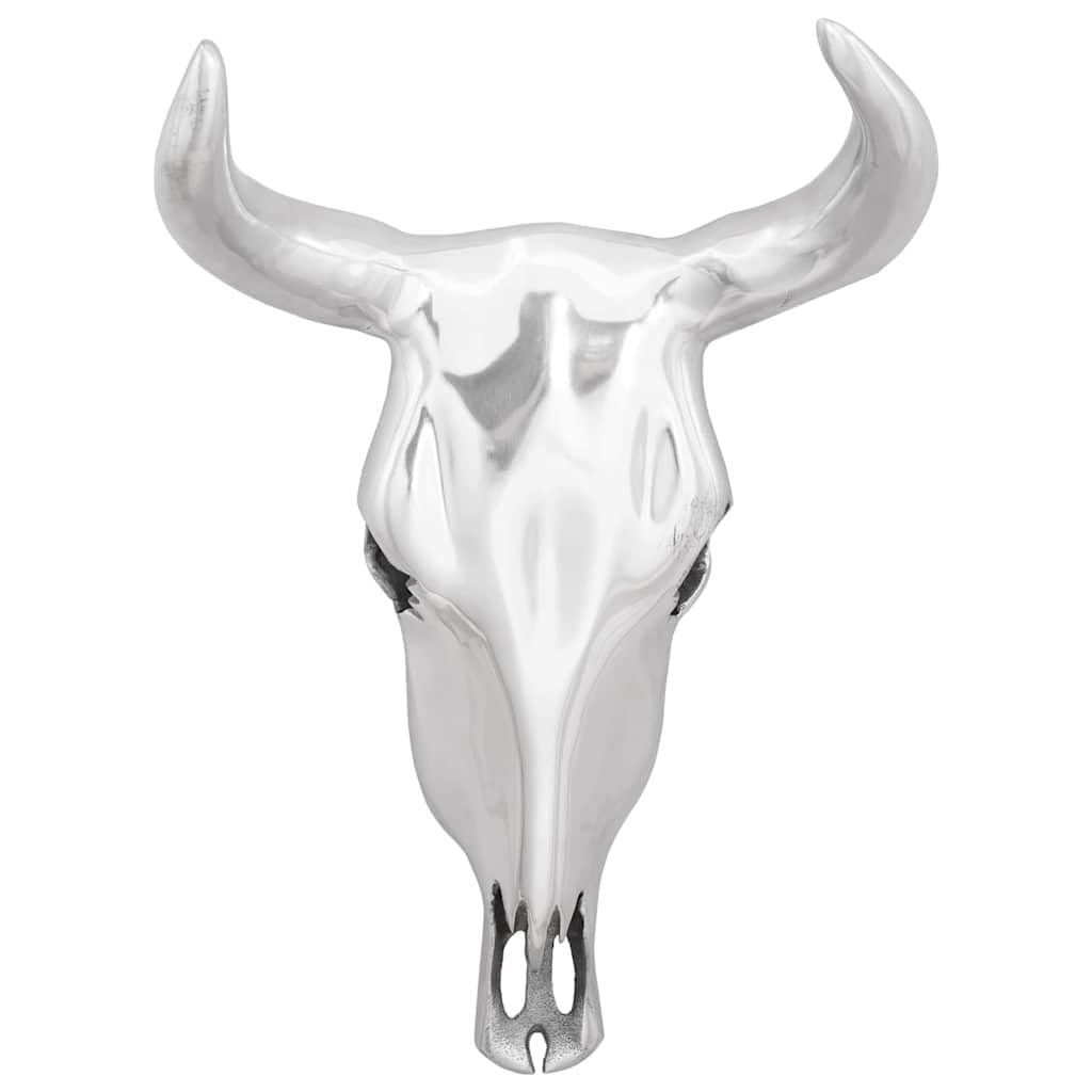 Teschio di toro Argento 34 x 13 x 53 cm Alluminio