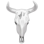 Teschio di toro Argento 34 x 13 x 53 cm Alluminio