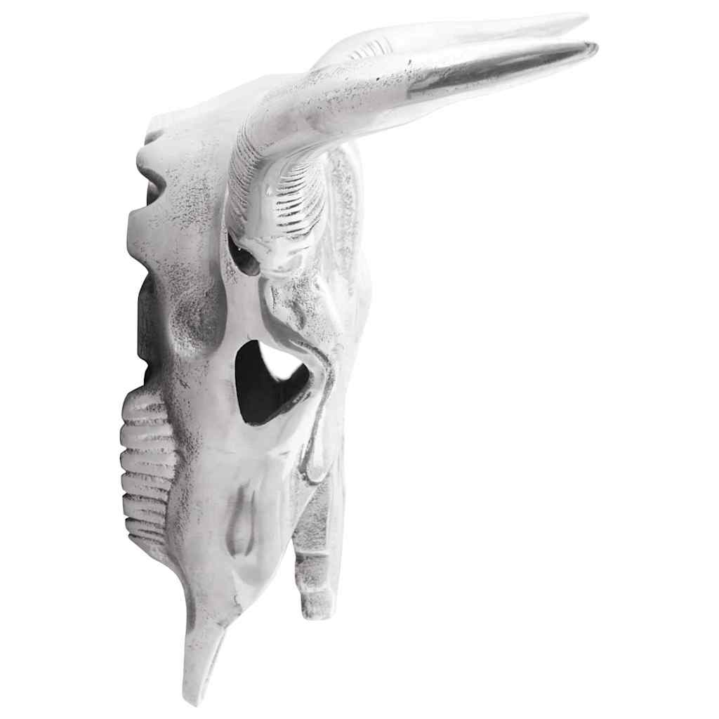 Teschio di toro Argento 34 x 13 x 53 cm Alluminio