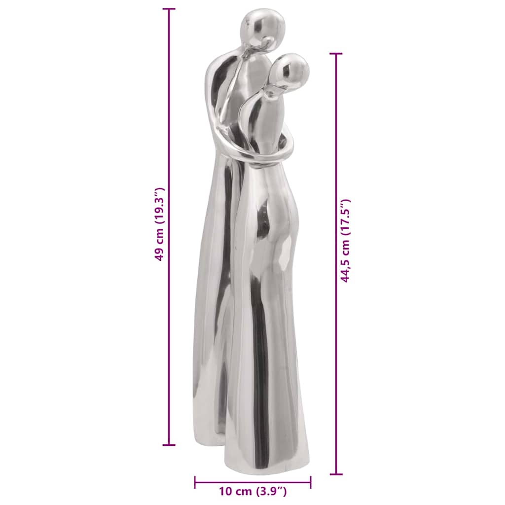 Scultura Argento 10 x 16 x 49 cm Alluminio