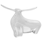 Scultura di toro Argento 37 x 44 x 17 cm Alluminio