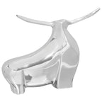Scultura di toro Argento 37 x 44 x 17 cm Alluminio