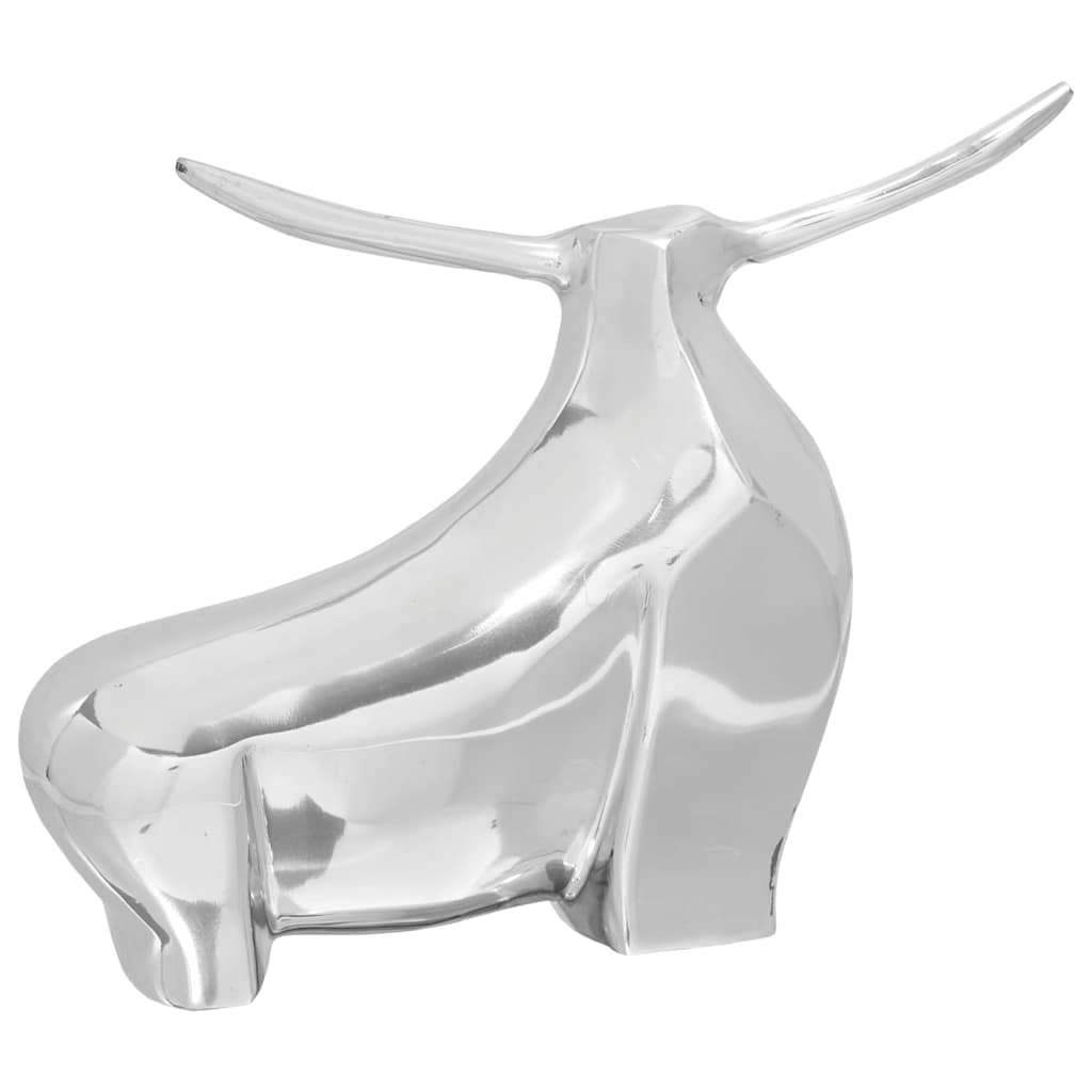Scultura di toro Argento 37 x 44 x 17 cm Alluminio