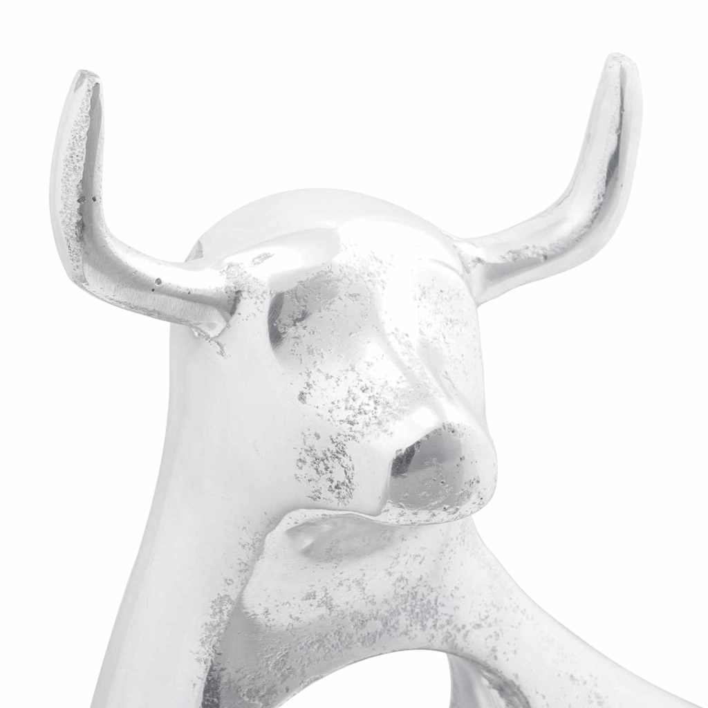 Scultura di toro Argento 22 x 9,5 x 34 cm Alluminio