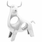 Scultura di toro Argento 22 x 9,5 x 34 cm Alluminio