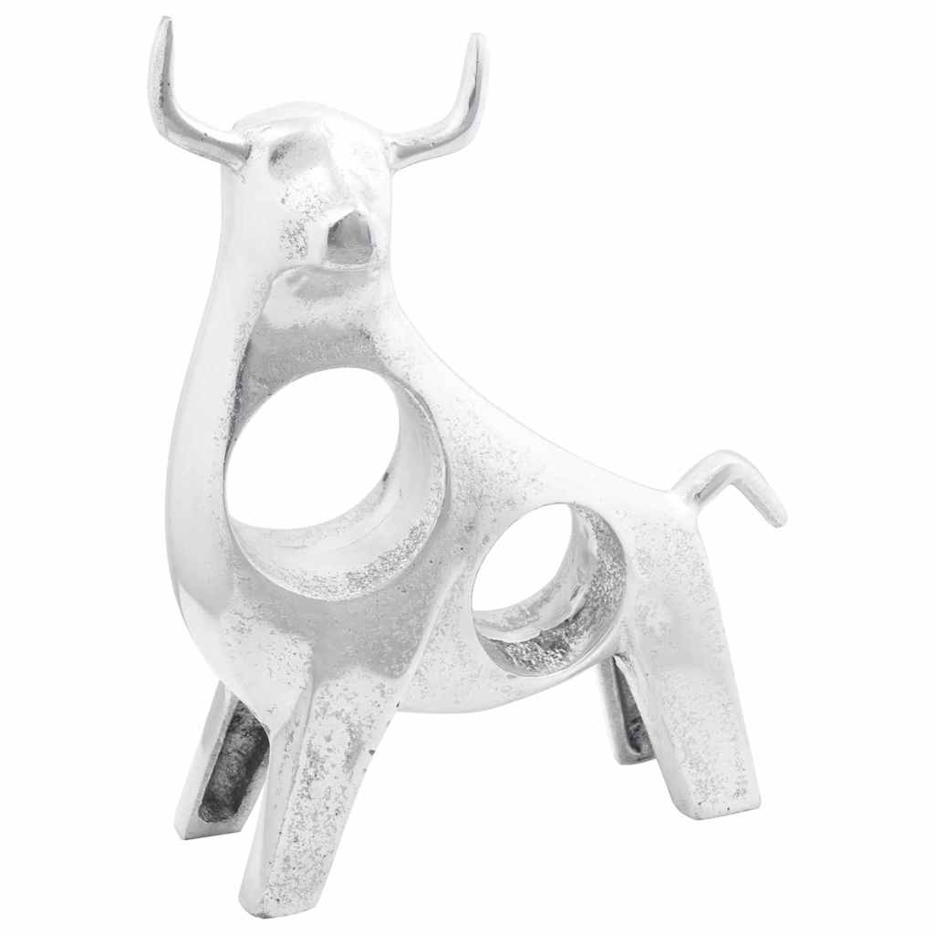 Scultura di toro Argento 22 x 9,5 x 34 cm Alluminio