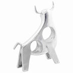 Scultura di toro Argento 22 x 9,5 x 34 cm Alluminio