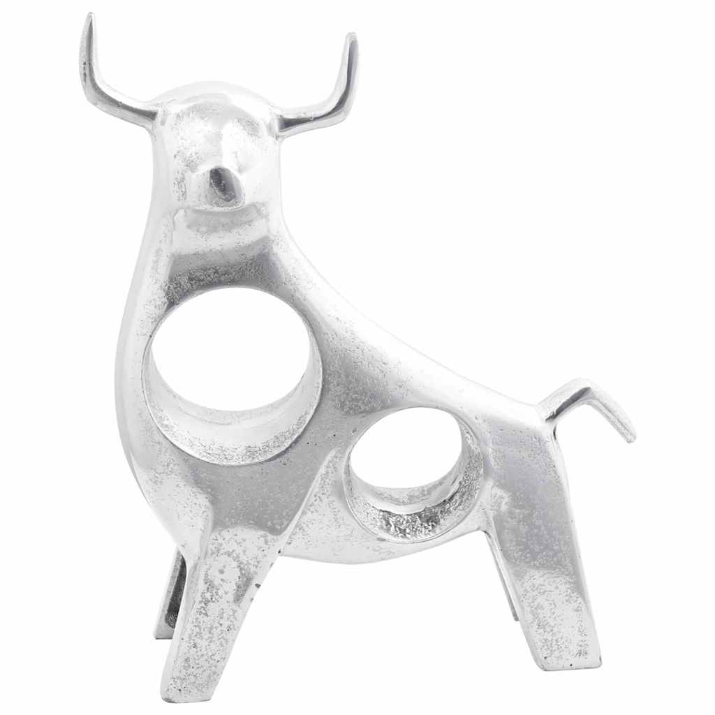 Scultura di toro Argento 22 x 9,5 x 34 cm Alluminio