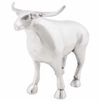 Scultura di toro Argento 20 x 17 x 23 cm Alluminio