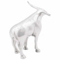 Scultura di toro Argento 20 x 17 x 23 cm Alluminio