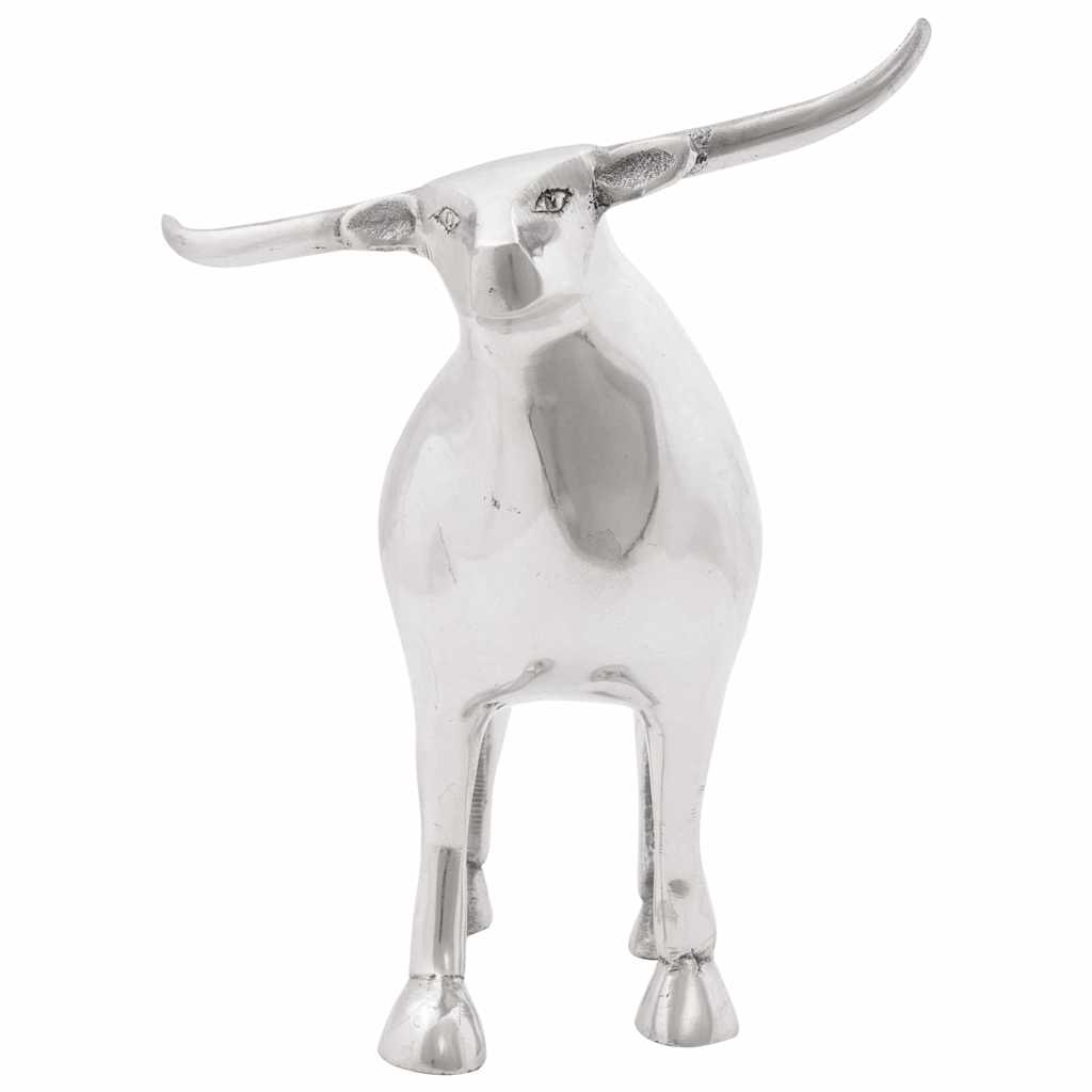 Scultura di toro Argento 20 x 17 x 23 cm Alluminio
